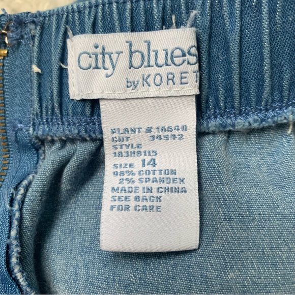 City Blues by KORET.  Women’s Full length, denim skirt. Size 14 - Picture 7 of 13
